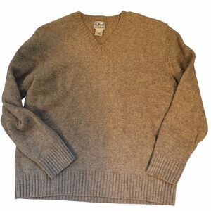 L.L. Bean Women's Brown 100% Wool Sweater